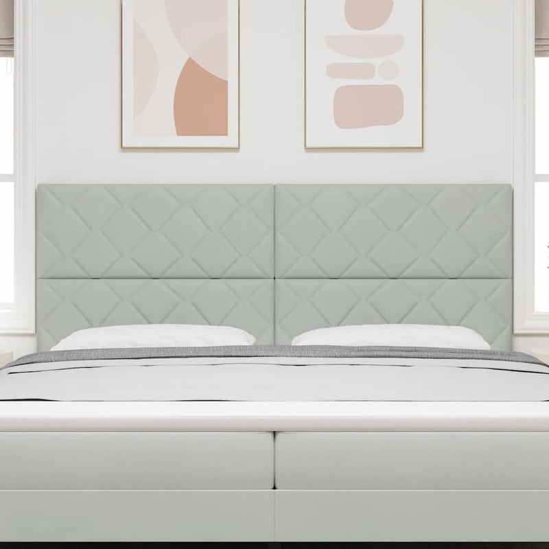 Tăblie cap Gri deschis 200 cm Catifea