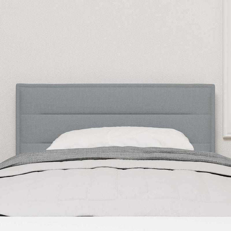 Tăblie LED cu benzi LED cu headboard Gri deschis 80 cm țesătură