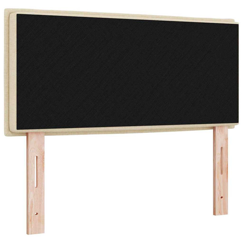 Tăblie LED cu benzi LED cu headboard Manual Crem 80 cm țesătură