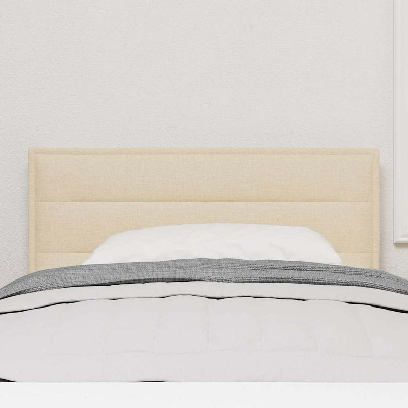 Tăblie LED cu benzi LED cu headboard Crem 100 cm țesătură