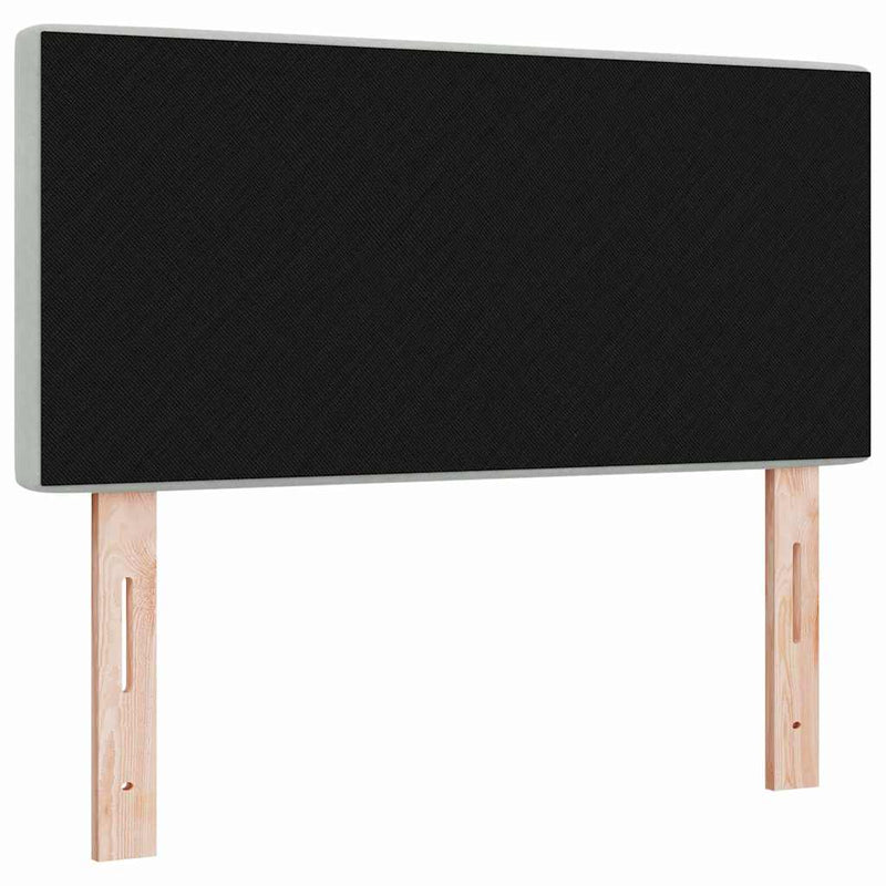 Tăblie LED cu benzi LED cu headboard Gri deschis 100 cm Catifea