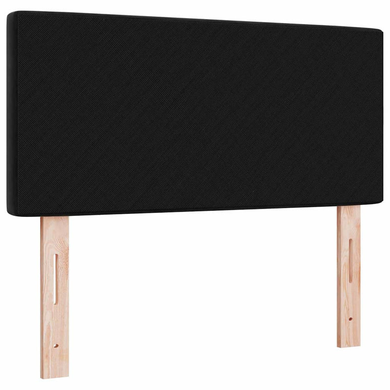 Tăblie LED cu benzi LED cu headboard Negru 100 cm Catifea