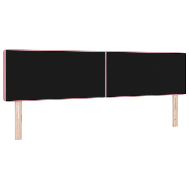 Tăblie LED cu benzi LED cu headboard Manual Roz 180 cm Catifea