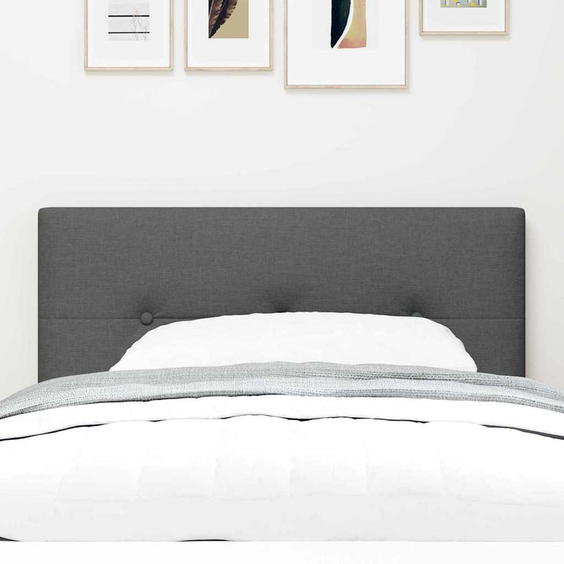 Tăblie LED cu benzi LED cu headboard Gri închis 100 cm țesătură