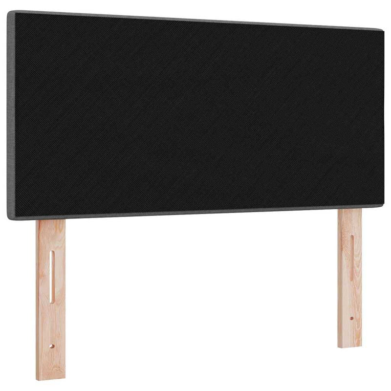 Tăblie LED cu benzi LED cu headboard Gri închis 100 cm țesătură