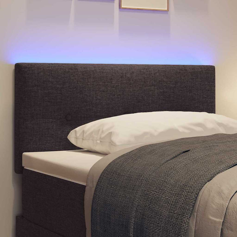 Tăblie LED cu benzi LED Manual Maro închis 100 cm țesătură