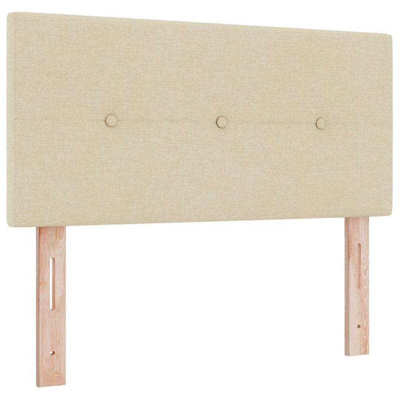 Tăblie LED cu benzi LED cu headboard Crem 100 cm țesătură