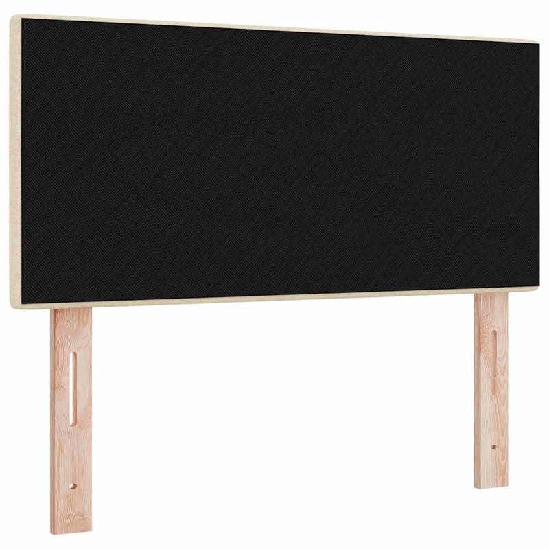 Tăblie LED cu benzi LED cu headboard Crem 100 cm țesătură