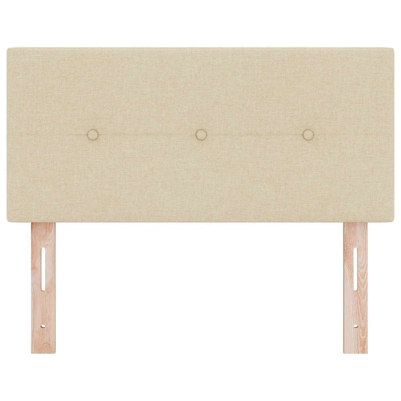Tăblie LED cu benzi LED cu headboard Crem 100 cm țesătură