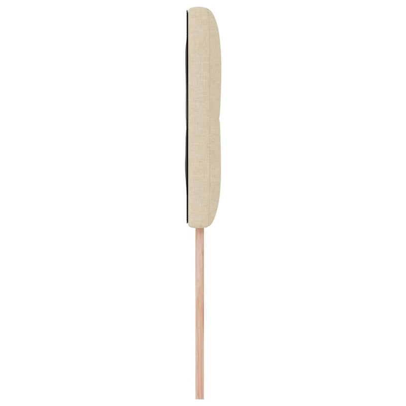 Tăblie LED cu benzi LED cu headboard Crem 100 cm țesătură