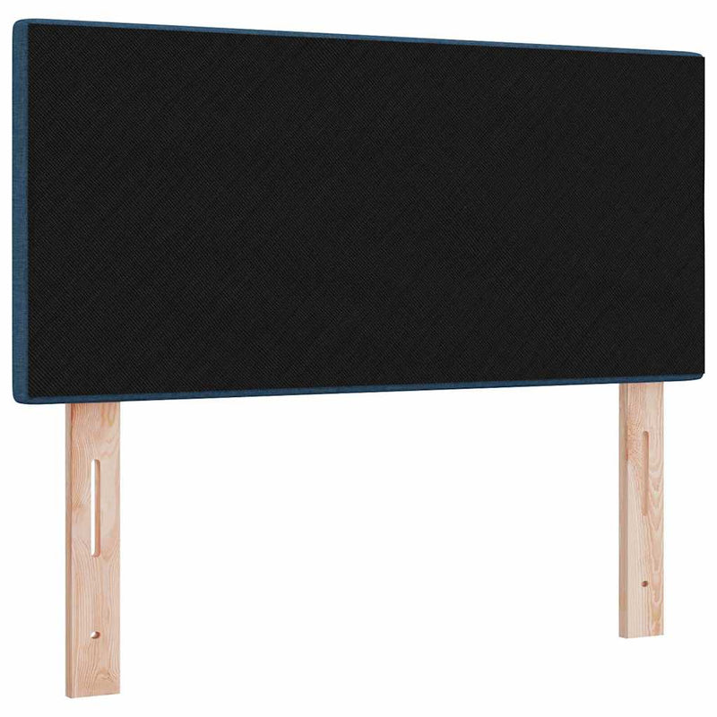 Tăblie LED cu benzi LED cu headboard albastru 100 cm țesătură