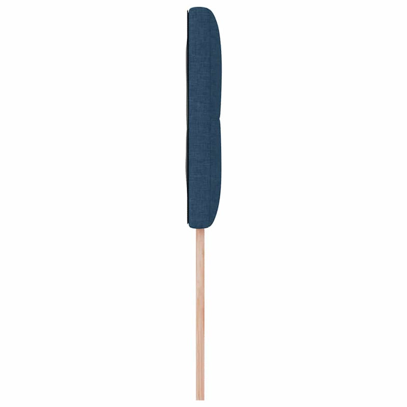 Tăblie LED cu benzi LED cu headboard albastru 100 cm țesătură