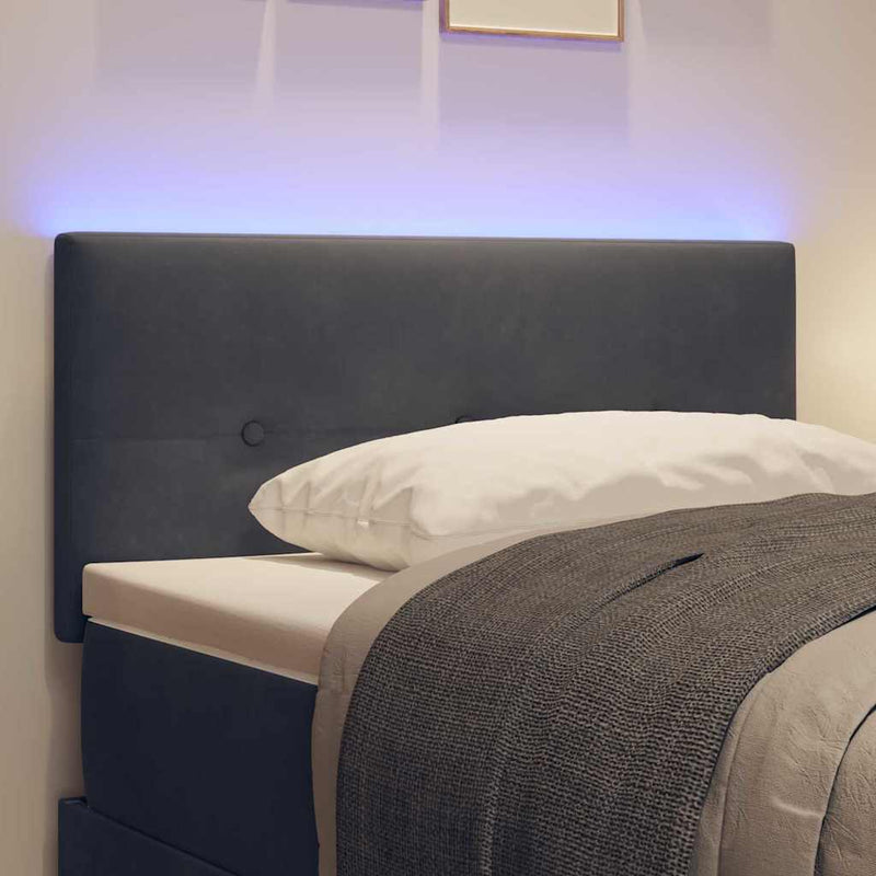 Tăblie LED cu benzi LED Manual Gri 100 cm Catifea