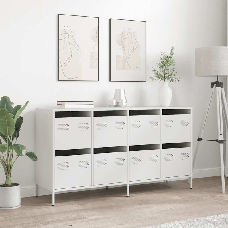 Dulap, alb, 135x39x73,5 cm, oțel laminat la rece