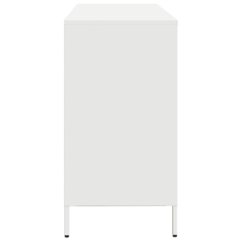 Dulap, alb, 135x39x73,5 cm, oțel laminat la rece