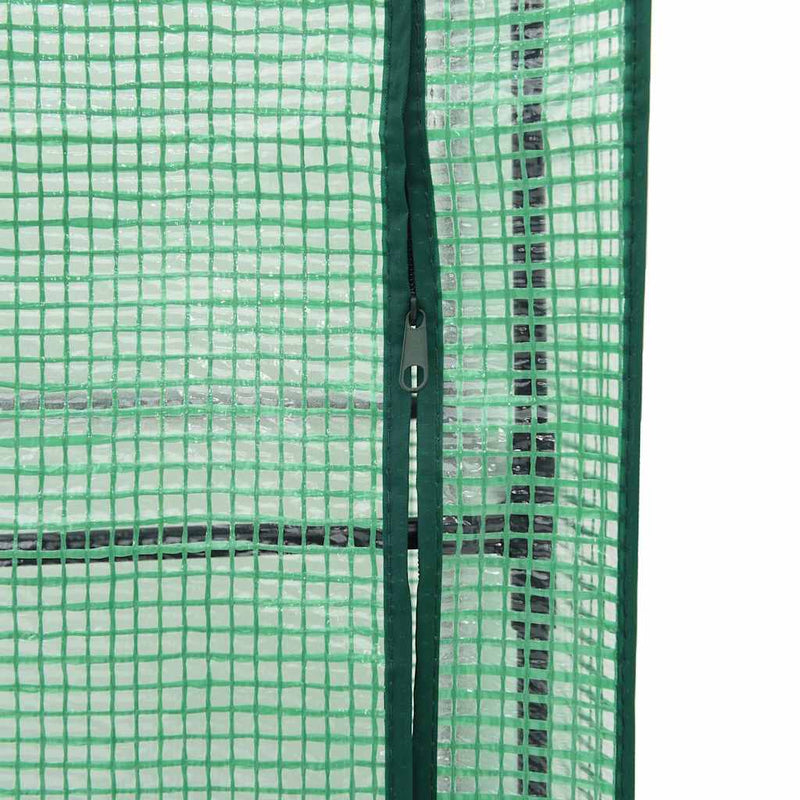 Strat înălțat cu husă de seră, aspect ratan, 120x40x123 cm