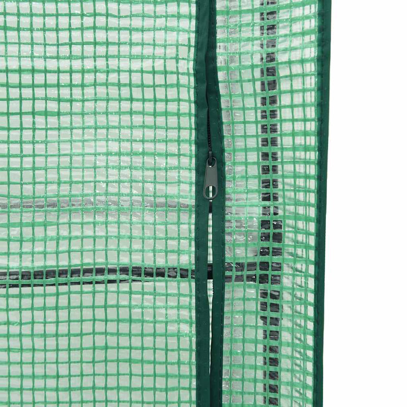 Pat de flori înălțat cu prelată de seră, aspect ratan, 120x40x123 cm