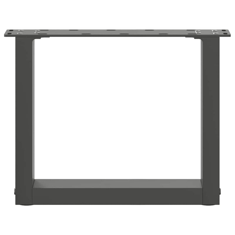Picioare pentru măsuță de cafea în formă de U, 2 buc., antracit, 40x(30-31) cm, oțel