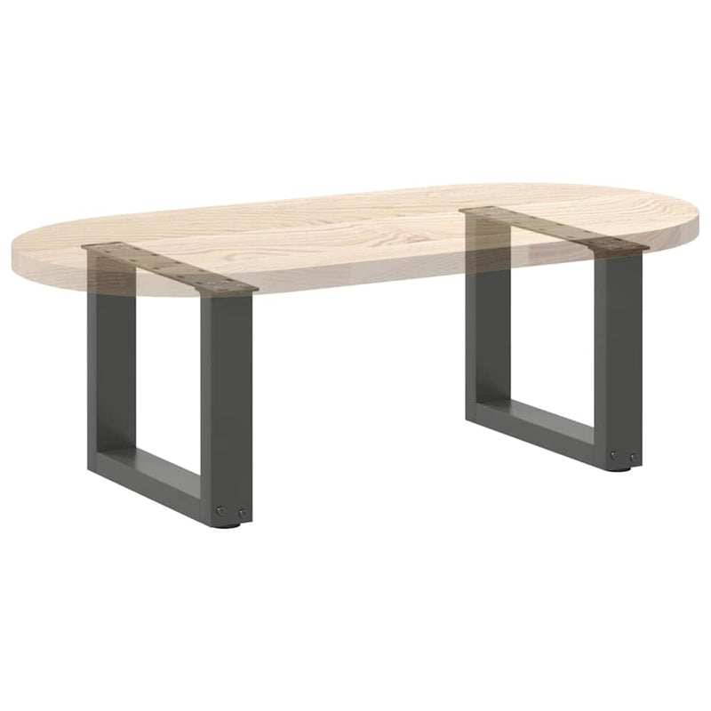 Picioare pentru măsuță de cafea în formă de U, 2 buc., antracit, 40x(30-31) cm, oțel