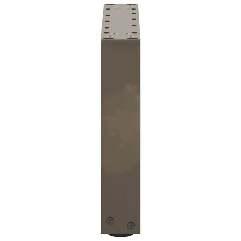 Picioare pentru masă de cafea în formă de U, 2 buc., oțel natural, 40x(30-31) cm