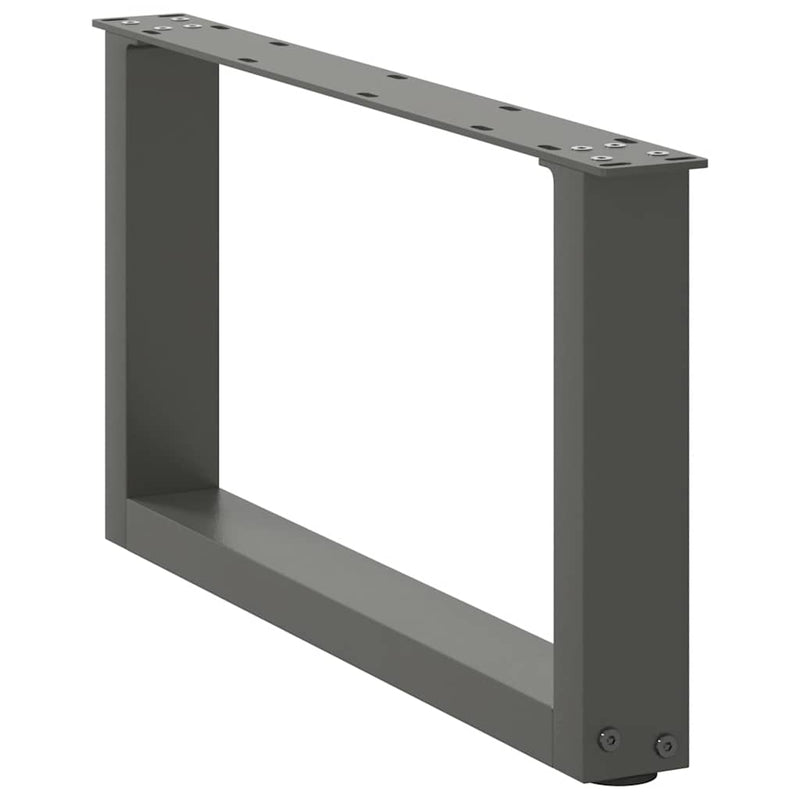 Picioare pentru măsuță de cafea în formă de U, 2 buc., antracit, 60x(30-31) cm, oțel