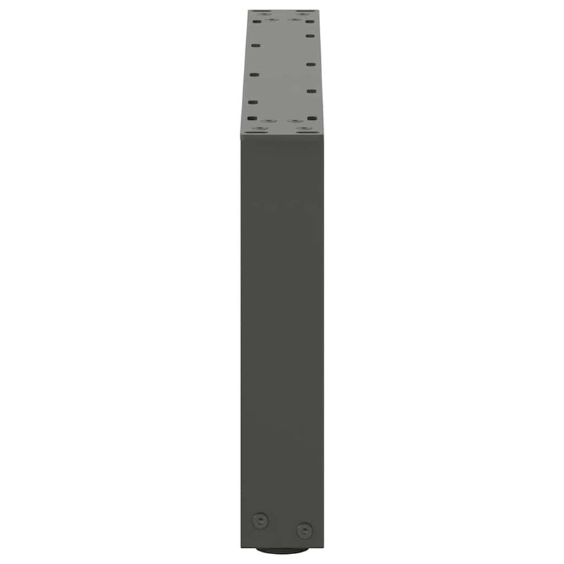 Picioare pentru măsuță de cafea în formă de U, 2 buc., antracit, 60x(30-31) cm, oțel
