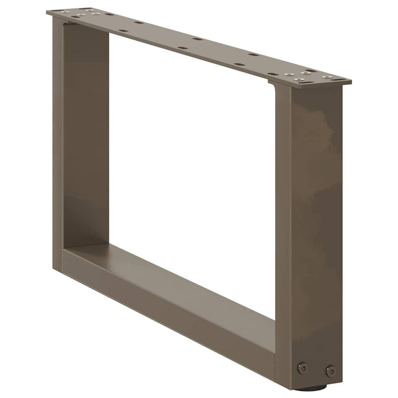Picioare pentru măsuță de cafea în formă de U, 2 buc., oțel natural, 60 x (30-31) cm