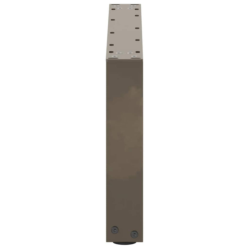 Picioare pentru măsuță de cafea în formă de U, 2 buc., oțel natural, 60 x (30-31) cm
