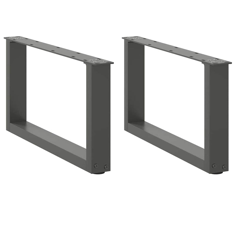 Picioare pentru măsuță de cafea în formă de U, 2 buc., antracit, 70x(30-31) cm, oțel
