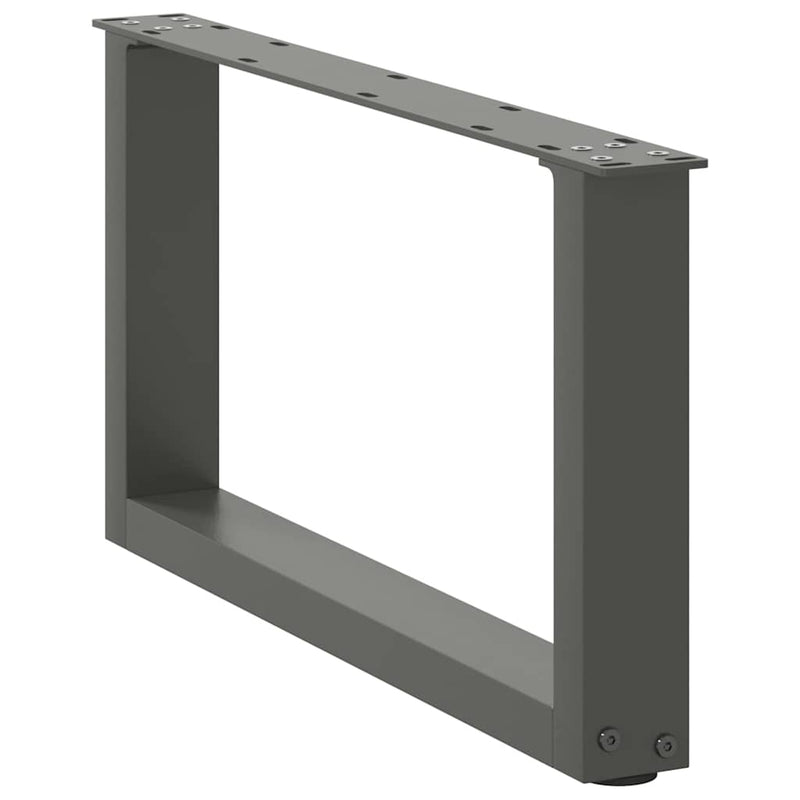 Picioare pentru măsuță de cafea în formă de U, 2 buc., antracit, 70x(30-31) cm, oțel