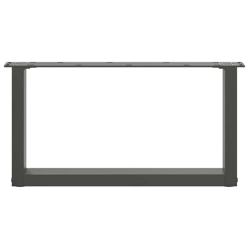 Picioare pentru măsuță de cafea în formă de U, 2 buc., antracit, 70x(30-31) cm, oțel