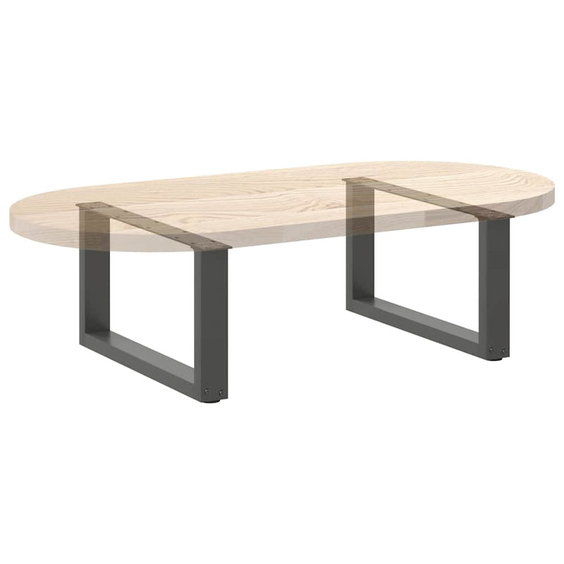 Picioare pentru măsuță de cafea în formă de U, 2 buc., antracit, 70x(30-31) cm, oțel