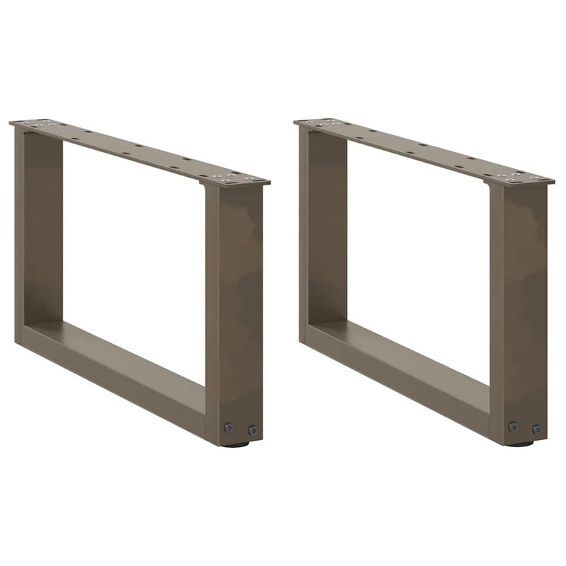 Picioare pentru măsuță de cafea în formă de U, 2 buc., oțel natural, 70x(30-31) cm