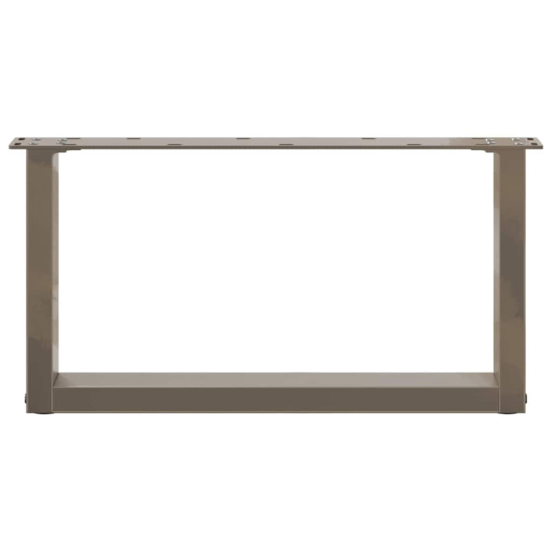 Picioare pentru măsuță de cafea în formă de U, 2 buc., oțel natural, 70x(30-31) cm