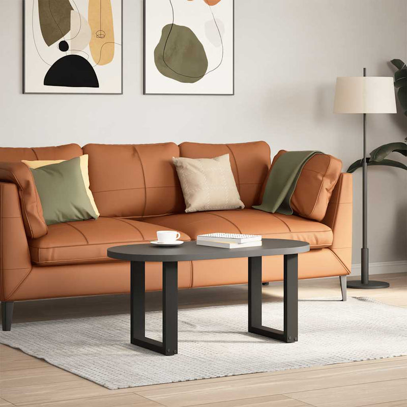 Picioare pentru măsuță de cafea în formă de U, 2 buc., negru, 28x(42-43) cm, oțel