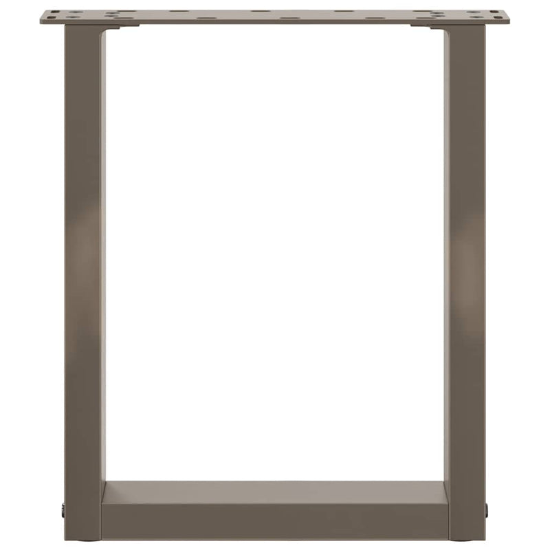 Picioare pentru măsuță de cafea în formă de U, 2 buc., oțel natural, 28x(42-43) cm