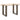 Picioare pentru măsuță de cafea în formă de U, 2 buc., oțel natural, 38x(42-43) cm
