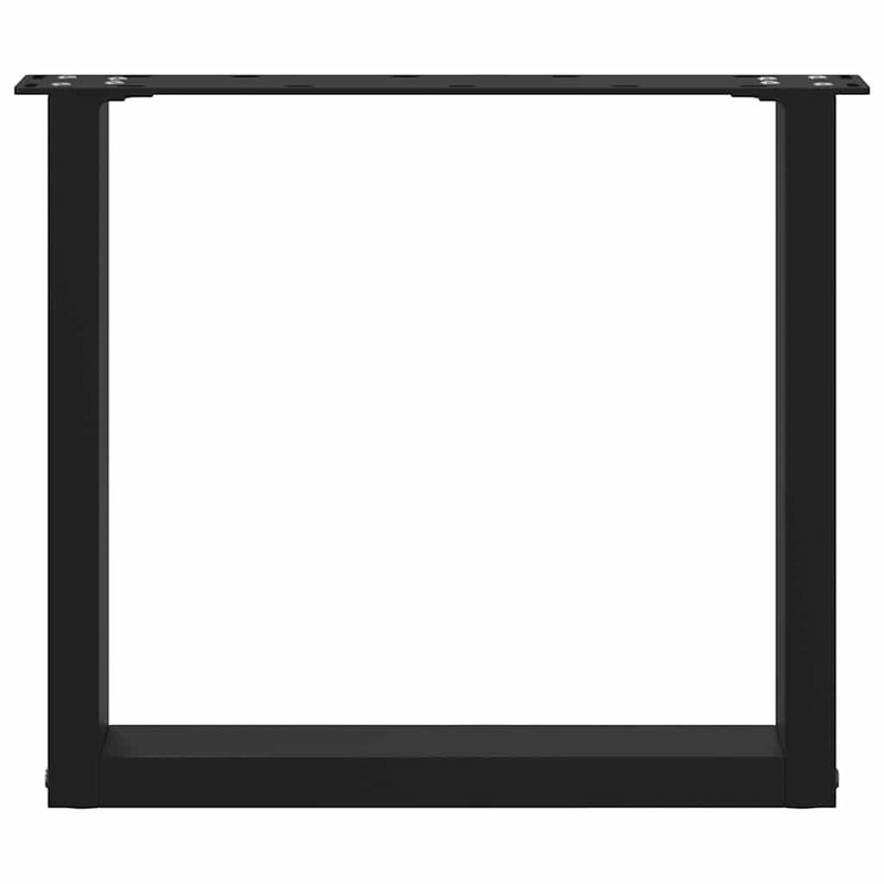 Picioare pentru măsuță de cafea în formă de U, 2 buc., negru, 50x(42-43) cm, oțel