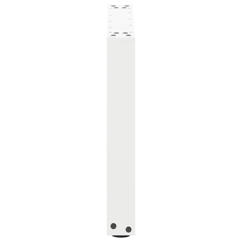 Picioare pentru măsuță de cafea în formă de U, 2 buc., alb, 50x(42-43) cm, oțel