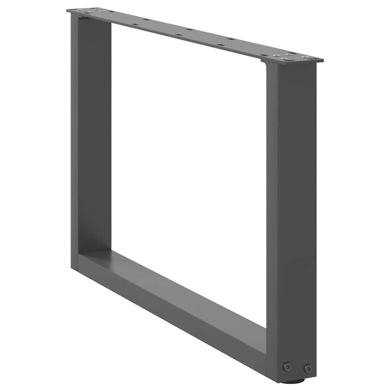 Picioare pentru măsuță de cafea în formă de U, 2 buc., antracit, 70x(42-43) cm, oțel