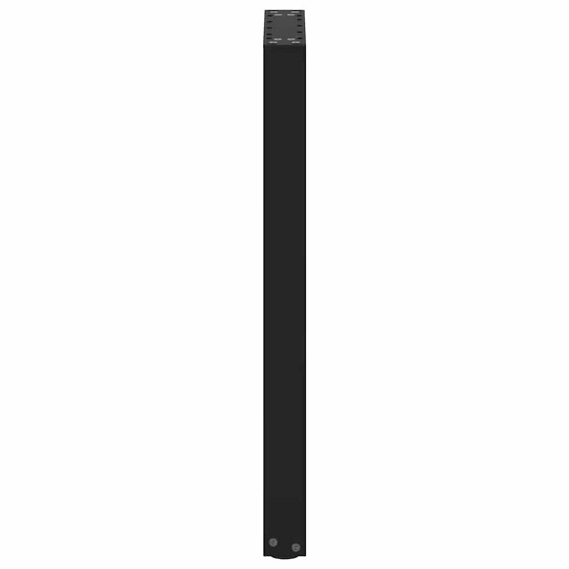 Picioare de masă consolă în formă de U, 2 buc., negru, 28x(72-73) cm, oțel