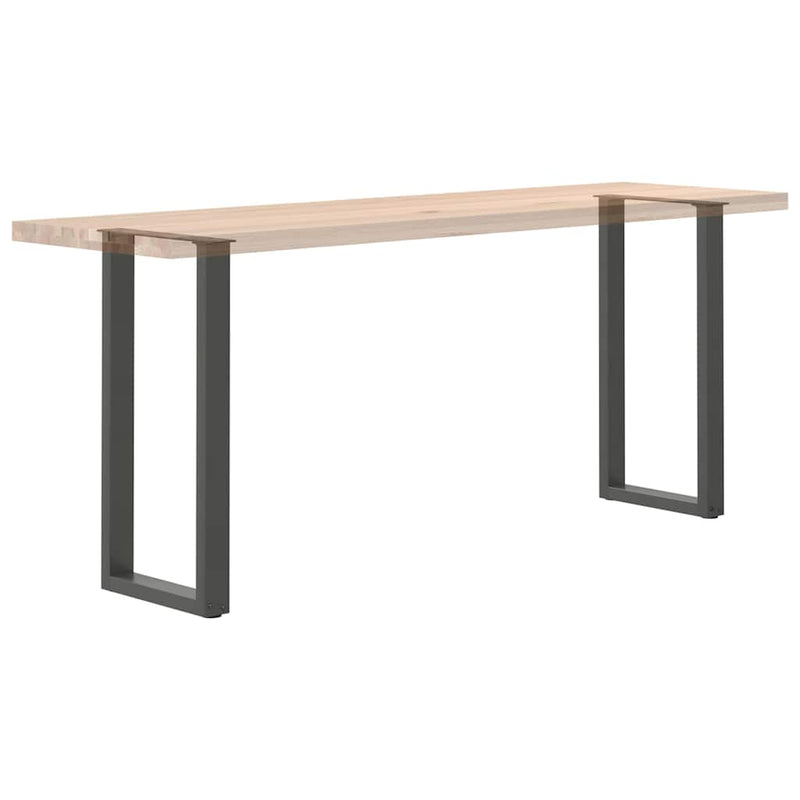 Picioare de masă consolă în formă de U, 2 buc., antracit, 28x(72-73) cm, oțel