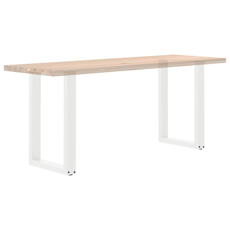 Picioare de masă în formă de U, 2 buc., alb, 50x(72-73) cm, oțel