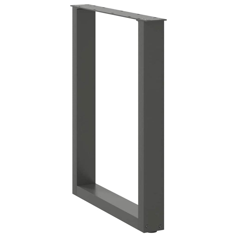 Picioare de masă în formă de U, 2 buc., antracit, 60x(72-73) cm, oțel