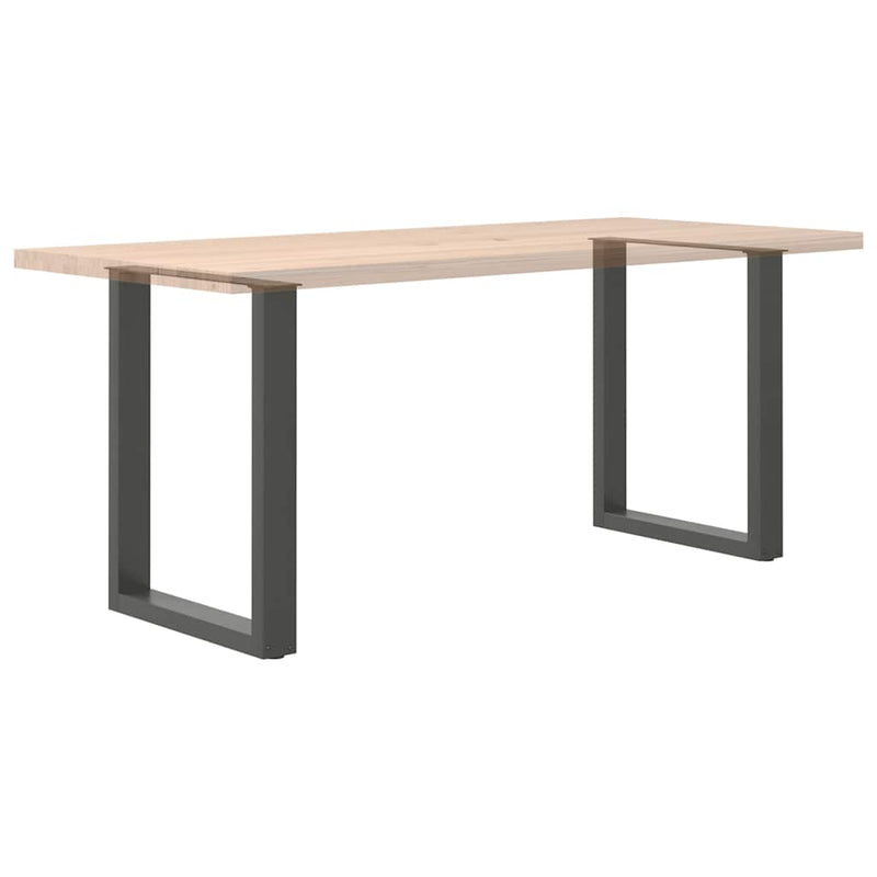 Picioare de masă în formă de U, 2 buc., antracit, 60x(72-73) cm, oțel