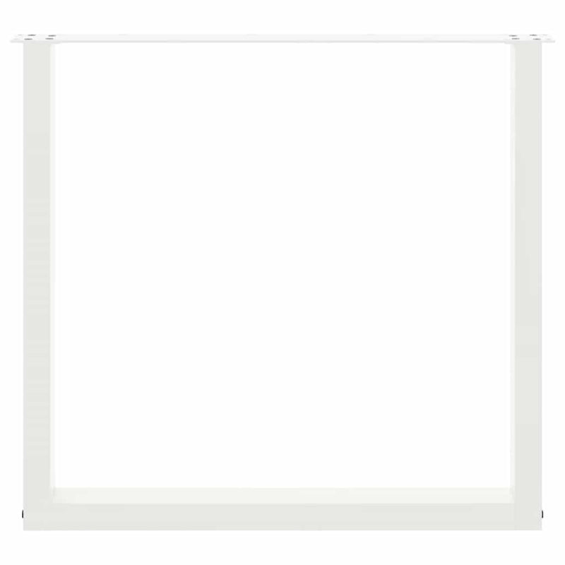 Picioare de masă în formă de U, 2 buc., alb, 80x(72-73) cm, oțel