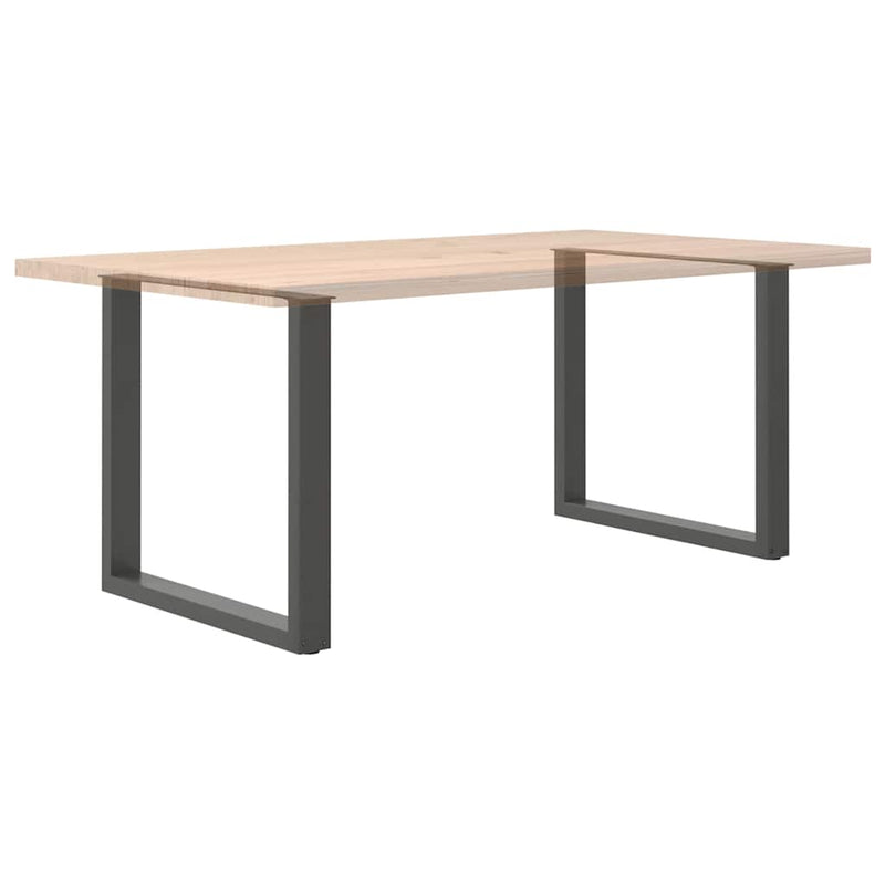 Picioare de masă în formă de U, 2 buc., antracit, 80x(72-73) cm, oțel