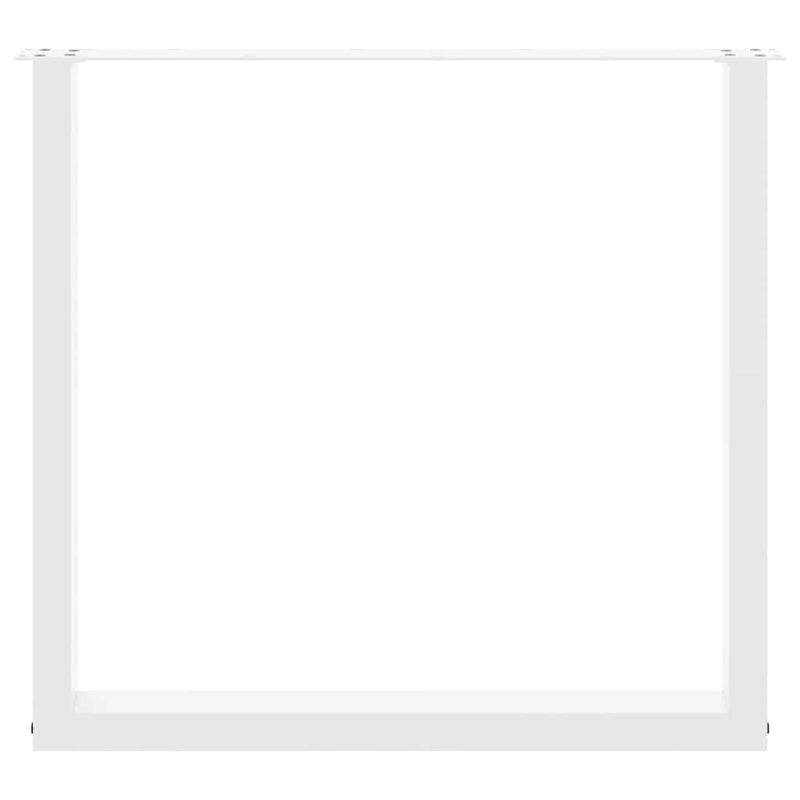 Picioare de masă în formă de U, 2 buc., alb, 90x(72-73) cm, oțel