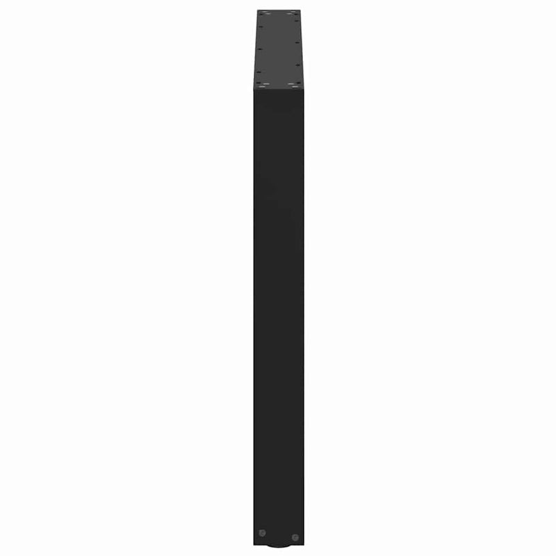Picioare de masă în formă de U, 2 buc., negru, 100x(72-73) cm, oțel
