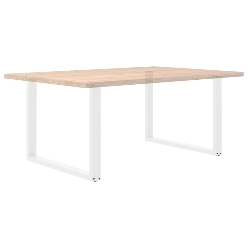Picioare de masă în formă de U, 2 buc., alb, 100 x (72-73) cm, oțel